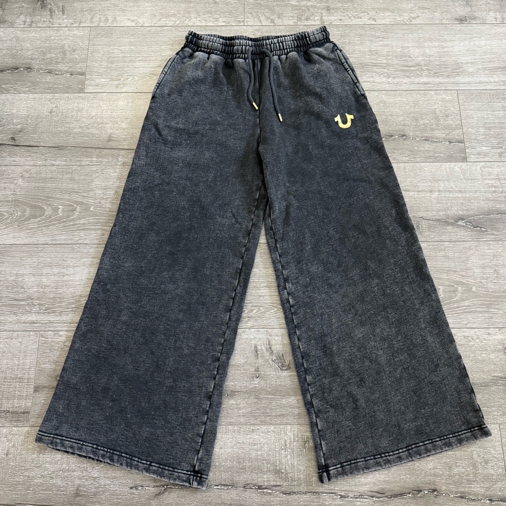 True Religion Black Wide Leg Pants